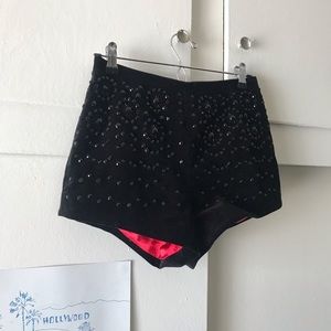 Nasty Gal velvet shorts